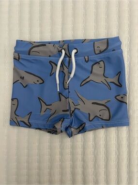 Carter’s Blue Shark Print Boys Swim Shorts Size 12M